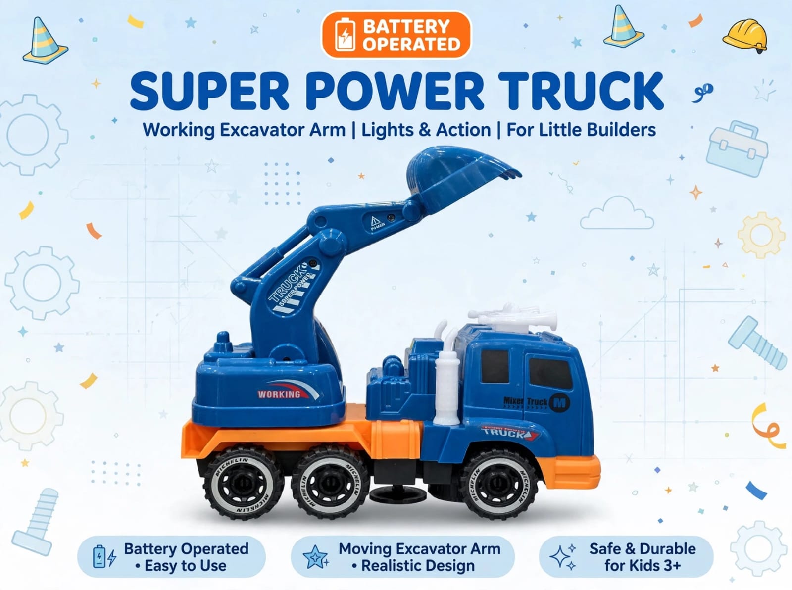 Toy Excavator with music and light
