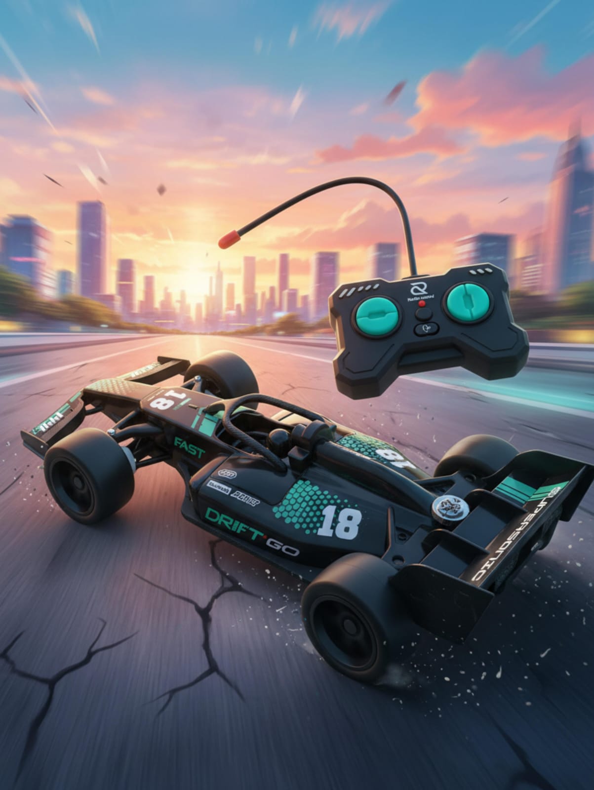 F1 based RC car with smoke effect